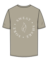 The Mens Tee - Mushroom - The Burn Society - Center Chest & Back Center - Printed - White