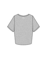 The Crop Tee - Heather - Coastal Core Oceanside - Center Chest & Back Neckline - White
