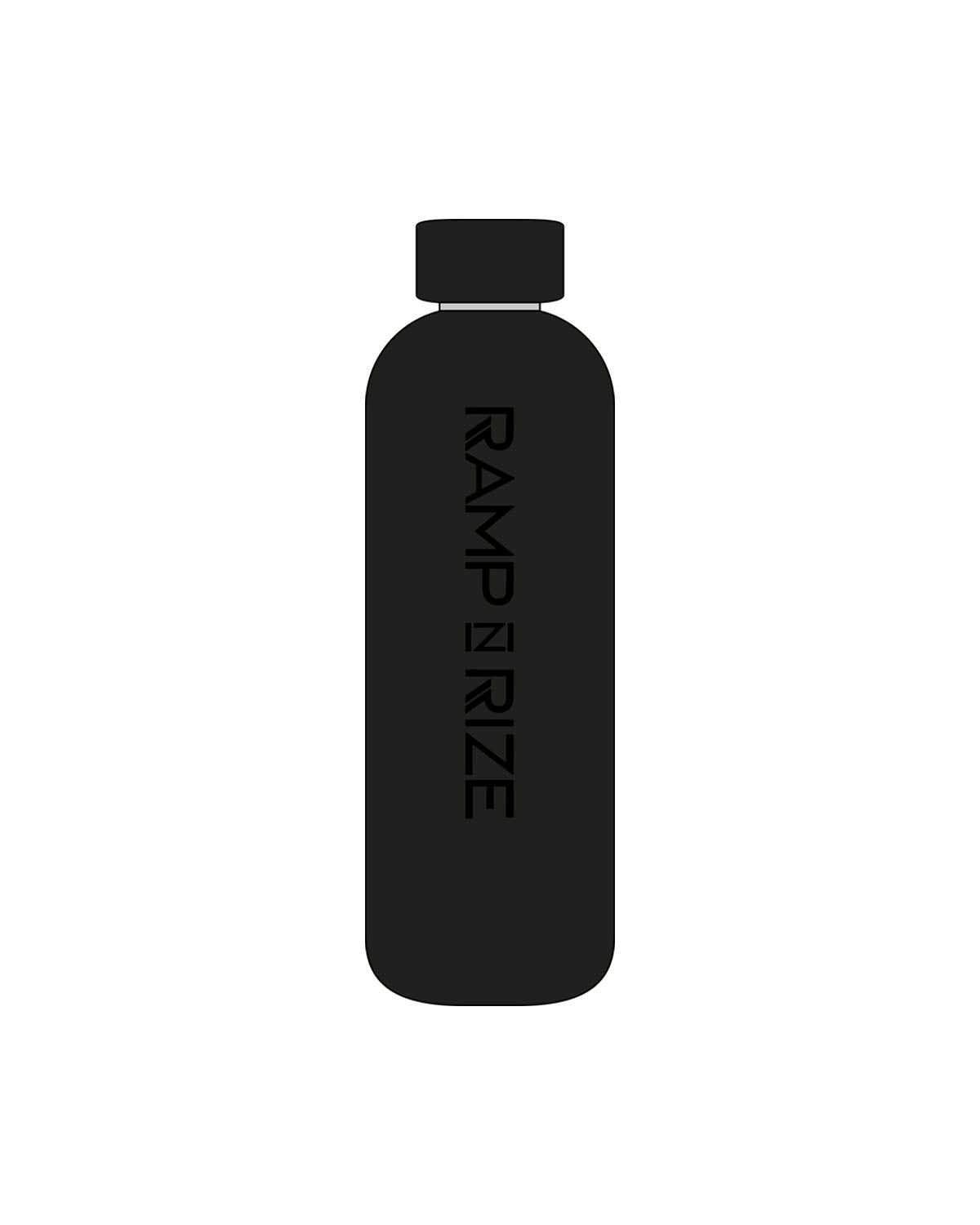 The Water Bottle - Black - Ramp N Rize - Center Body - Tone on Tone