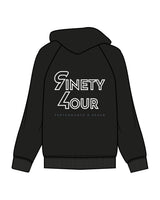 The Mens Hoodie - Black - NinetyFour - Center Chest - Back Center - Printed - Full Color