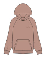 The Womens Hoodie - Clay - Sabre Wine Bar - Left Chest & Right Arm - Printed - Tone on Tone