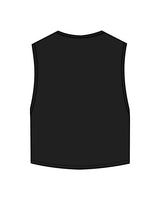The Crop Muscle Tank - Black - Bodicore - Center Chest - Printed - White