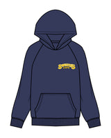 The Mens Hoodie - Cobalt - Swamis Endless - Left Chest Stacked & Back "BEACH PLEASE" - Printed - Full Color