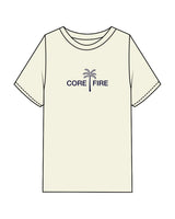 The Mens Heavyweight Tee - Butter - Corefire - Center Chest - Printed - Navy