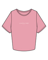 The Crop Tee - Bubblegum - Coastal Core - Center Chest - White