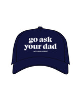The Canvas Cap - Navy - New Mom School - Center Crown Stacked - Embroidered - White