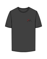 The Mens Tee - Charcoal - Fitness Quest 10 - Left Chest "Emblem" & Back Stacked - Full Color