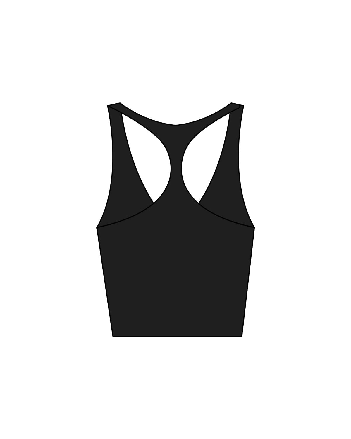 The Racer Tank - Black - Lagree Tahoe - Center Chest - Printed - White