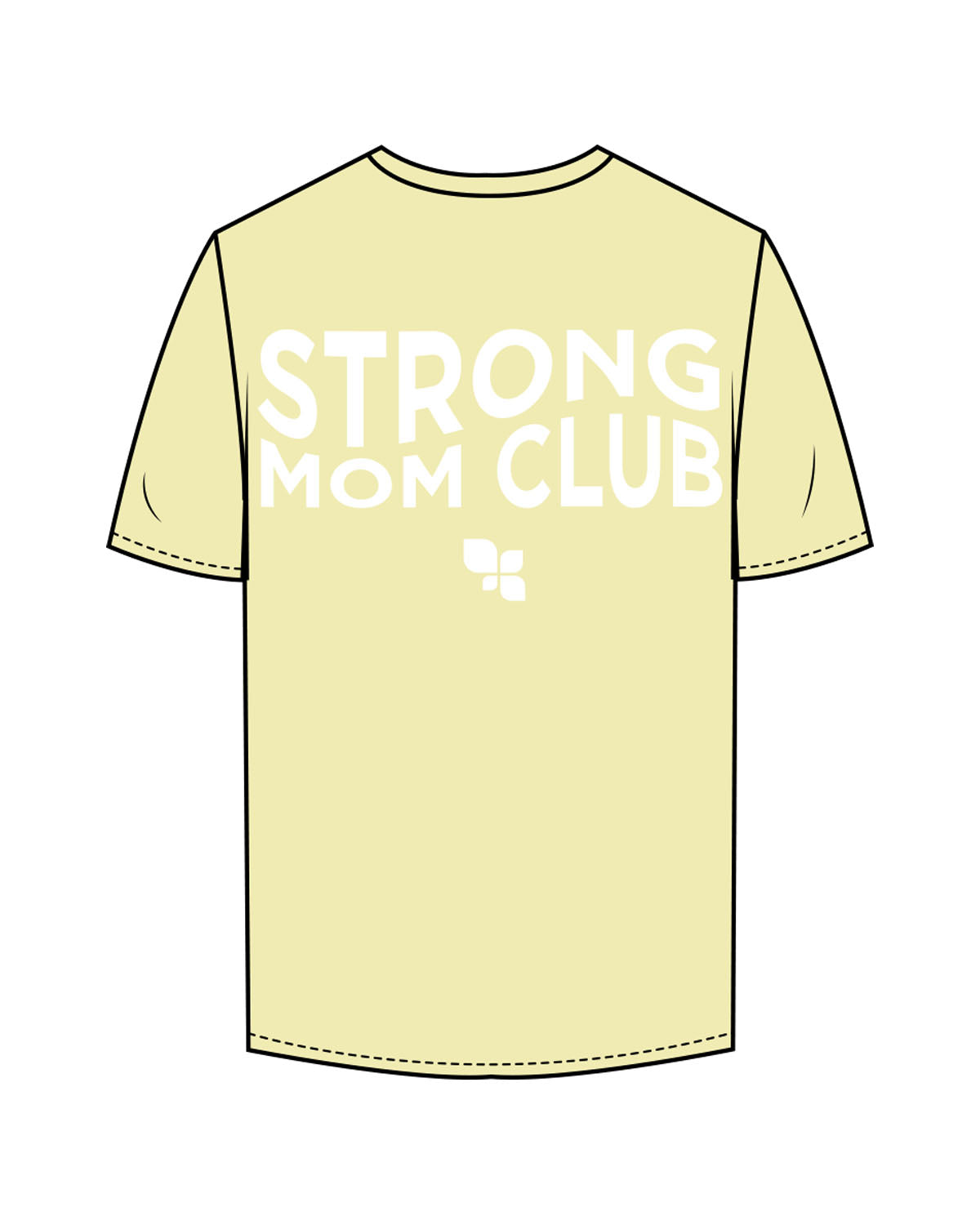 The Mens Tee - Lemon - F4Mom-TriValley - Center Chest Stacked & Center Back Stacked - Printed - White