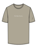 The Mens Tee - Mushroom - The Burn Society - Center Chest & Back Center - Printed - White