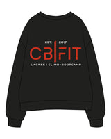 The Womens Crewneck - Black - CB Fit - Left Chest & Back- Printed - Full Color