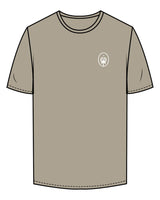 The Mens Tee - Eucalyptus - Wellnest - Left Chest Oval & Full Back w/ Icon - Printed - White