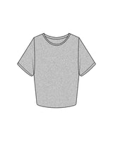 The Crop Tee - Heather - Coastal Core Oceanside - Center Chest & Back Neckline - White