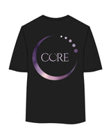 The Womens Oversized Tee - Black - Core Crown Point - Left Chest & Back - Printed - Full Color