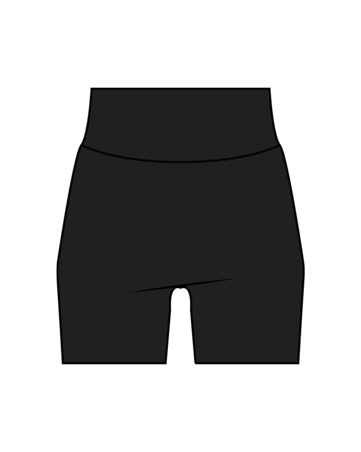 The Basic Short - Black - Flightform -  Back Center Waist - White