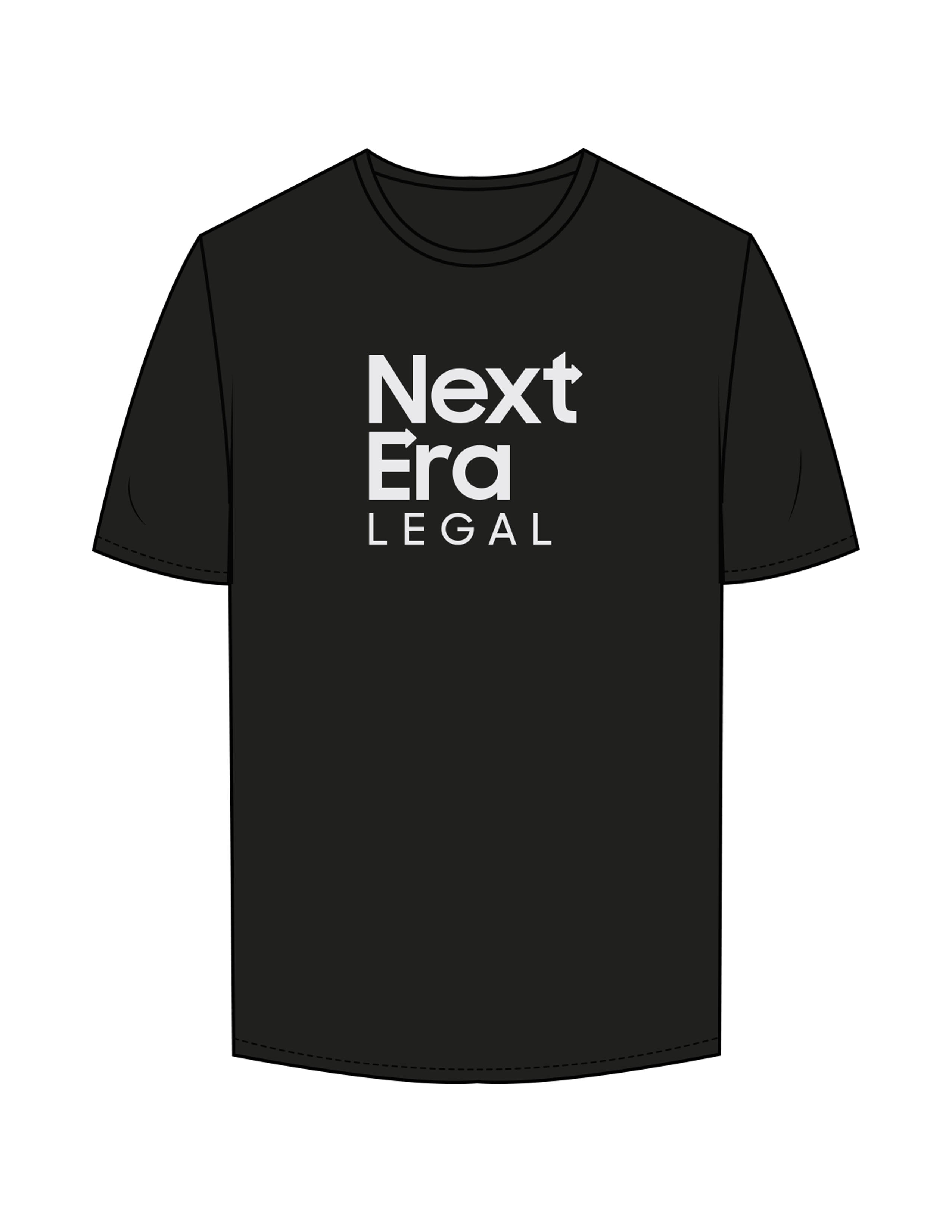 The Mens Tee - Black - Next Era Legal - Center Chest Stacked - Printed - Full Color