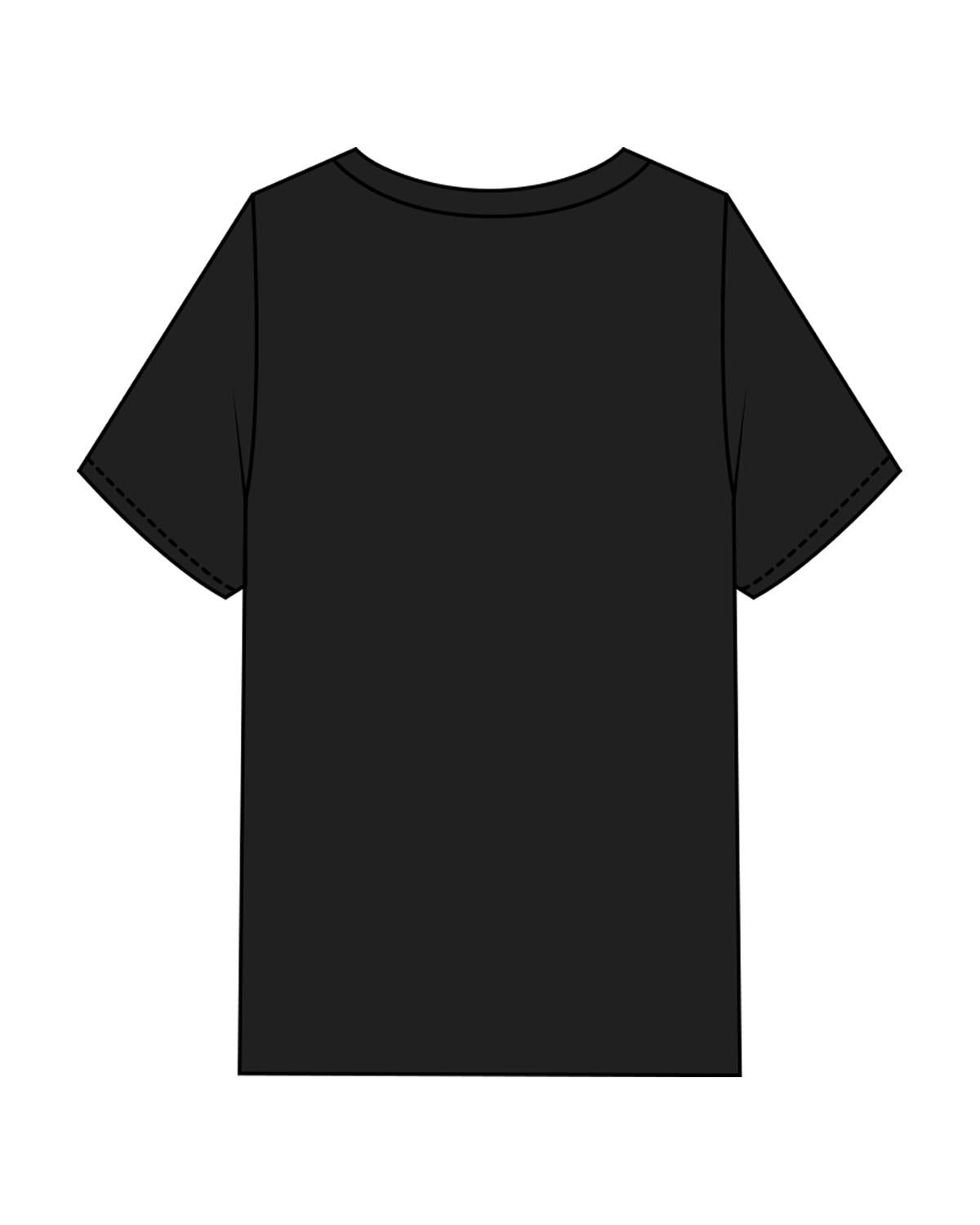 The Mens Heavyweight Tee - Black - Corefire - Center Chest Stacked - Printed - White