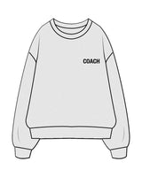 The Womens Crewneck - Heather- Corefire - Left Chest & Back Center Stacked -  Full Color