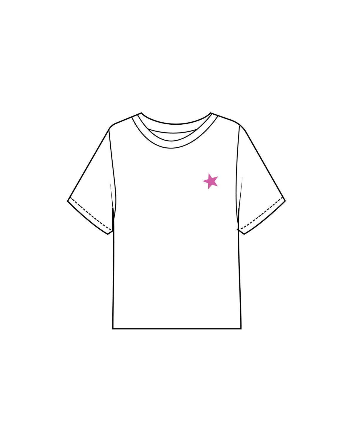 The Midweight Crop Tee - White -  Empowering Pilates - Top Left & Full back - Printed - Full Color