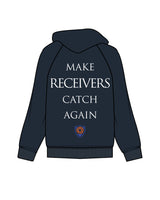 The Mens Classic Hoodie - Navy - PURE QUALITY - Center Chest Stacked & Center Back Logo Stacked - Printed - Full Color