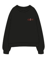 The Womens Crewneck - Black - CB Fit - Left Chest & Back- Printed - Full Color