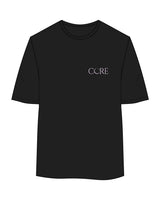 The Womens Oversized Tee - Black - Core Crown Point - Left Chest & Back - Printed - Full Color