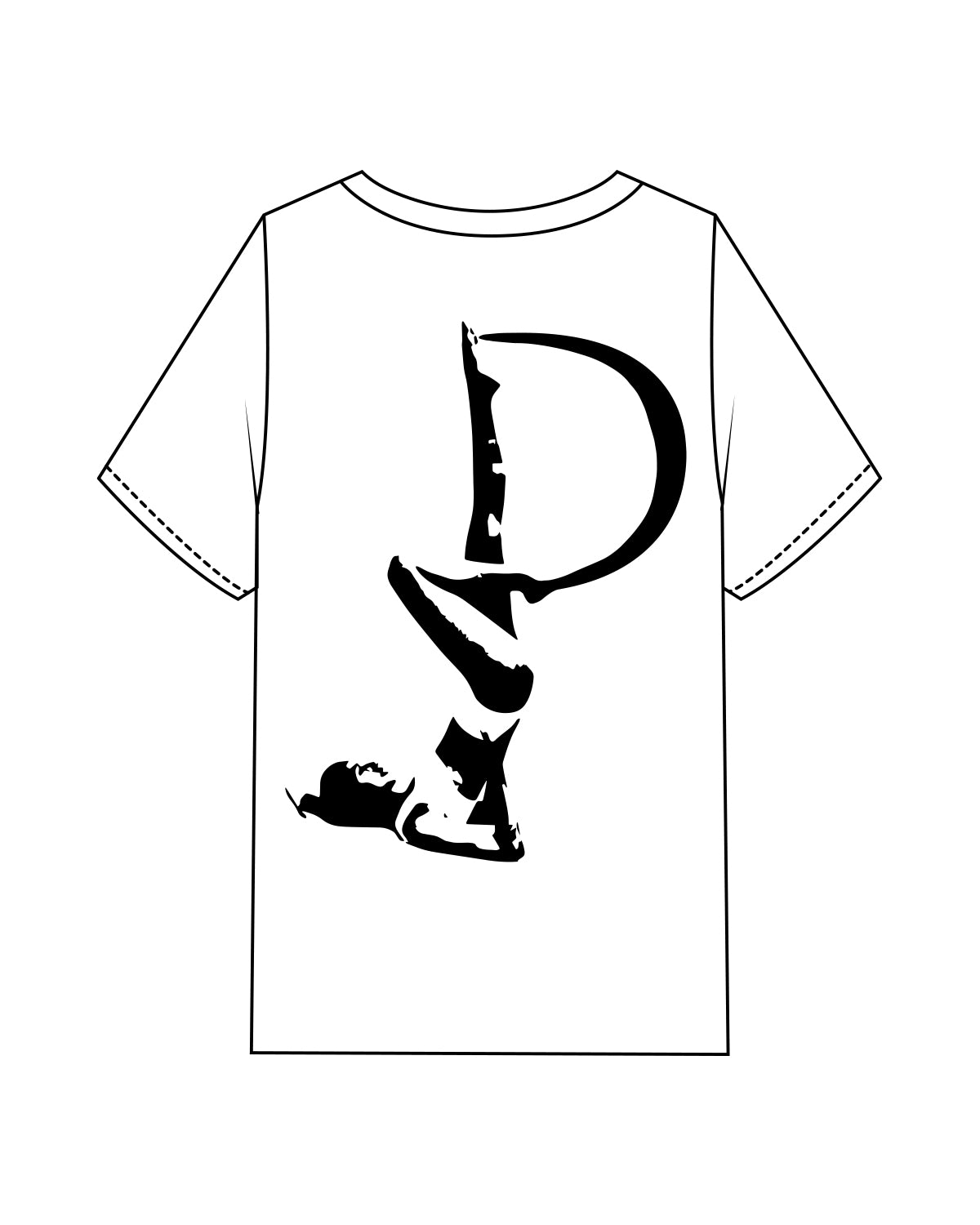 The Womens Heavyweight Tee - White - Pose Pilates - Left Chest Stacked & Back Center - Black