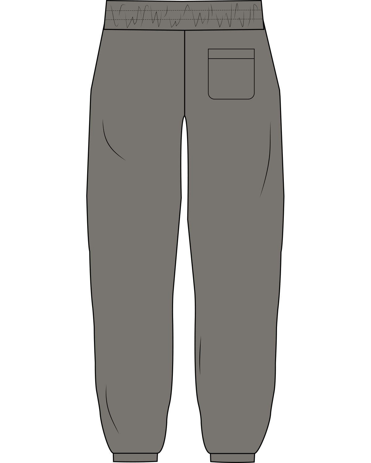 The Mens Sweatpants - Washed Gray - Wheel House NY - Left Leg Stacked - Embroidered - Off White