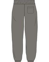 The Mens Sweatpants - Washed Gray - Wheel House NY - Left Leg Stacked - Embroidered - Off White