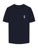 The Mens Tee - Navy - Revolve Pilates - Left Chest "R" & Back Stacked - Printed - Powder