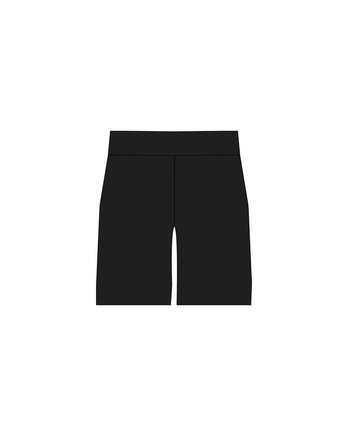 The Mens Active Short  - Black - Left Leg Logo - Printed - Cardinal