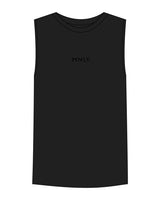 The Mens Ribbed Tank - Black - MNLY - Center Chest - Embroidered - Tone on Tone