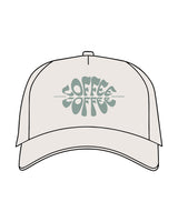 The Foam Trucker Hat - Bone - Coffee - Center Crown - Printed - Teal