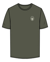 The Mens Tee - Cypress - Wellnest - Left Chest Oval & Full Back w/ Icon - Printed-  Cream