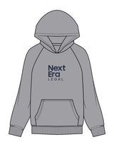 The Womens Hoodie - Heather - Next Era Legal - Center Chest Stacked - Printed - Full Color