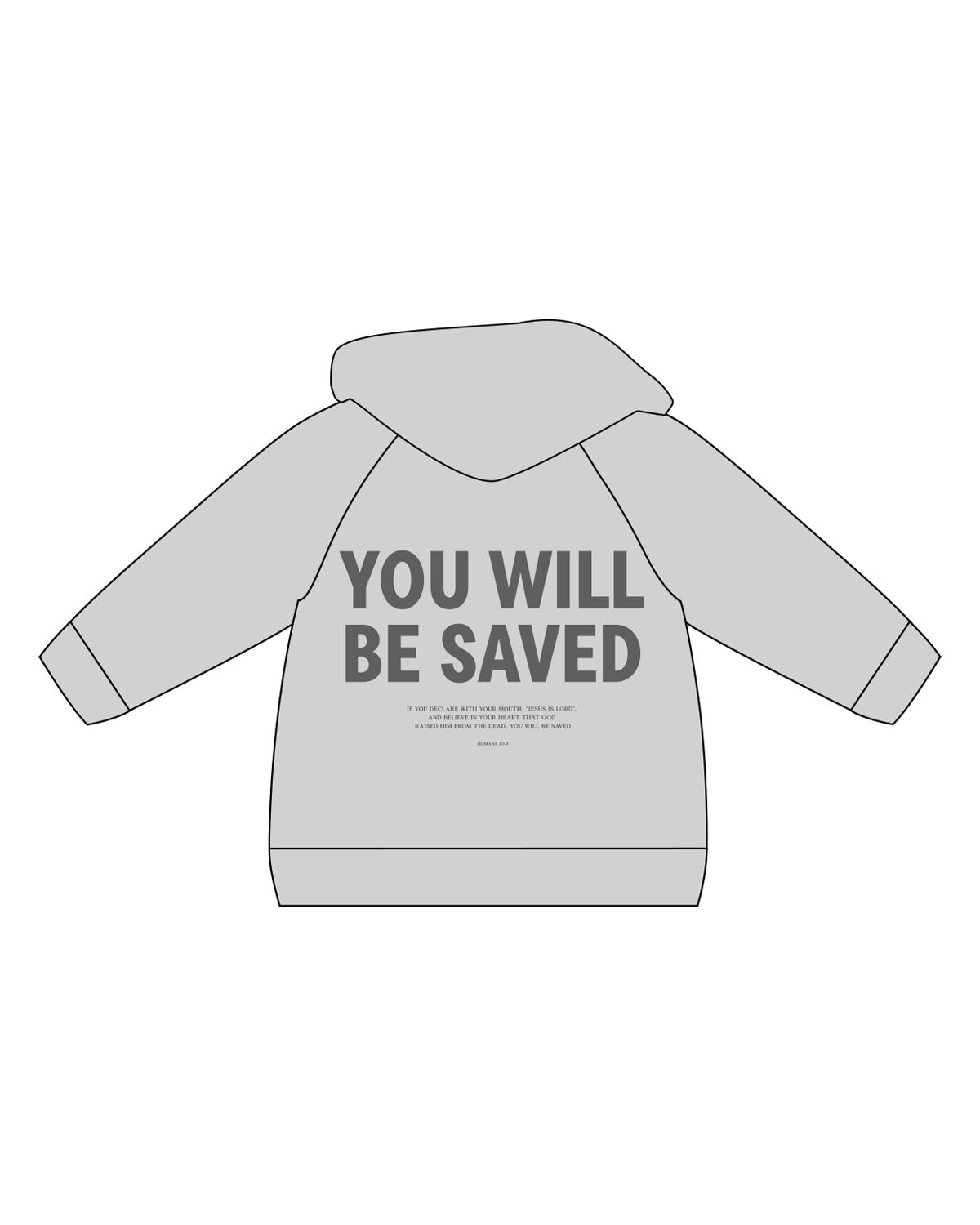 The Kids Hoodie - Heather - Fed By The Fruit - Center Chest & Center Back - Stacked - Printed - 606060
