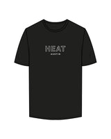 The Mens Tee - Black  - Heat Bootcamp - Center Chest Stacked - Printed - White