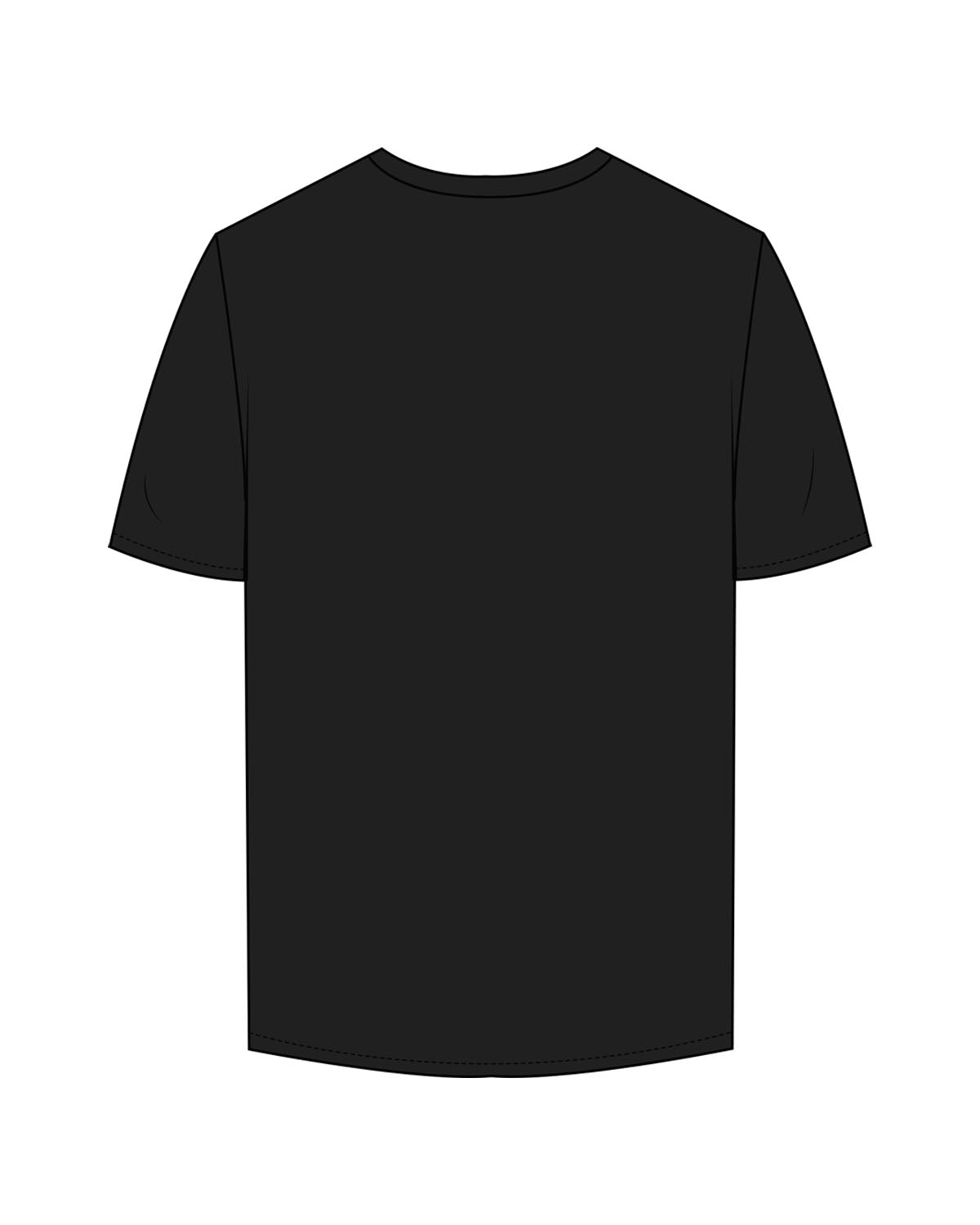 The Mens Tee - Black - Corefire - Left Chest Stacked - Printed - Gray
