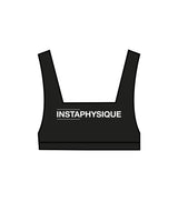 The Box Cut Bra - Black - Instaphysiques - Center Chest & Back Center - White