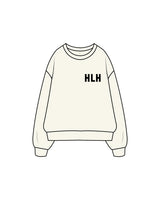 The Classic Crewneck - Off White - Hilo House - Center Chest & Back Center Stacked - Black