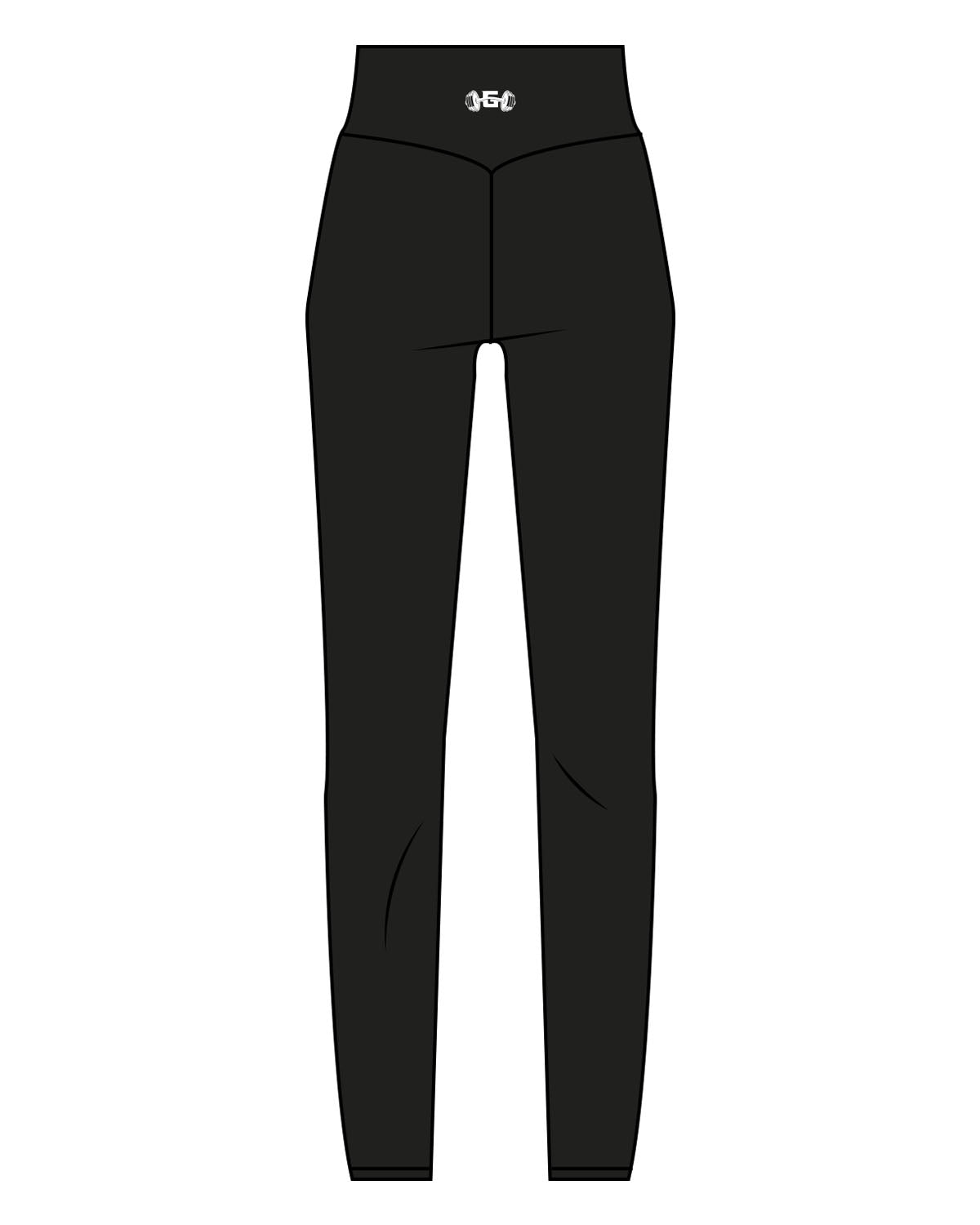 The Basic Legging - Black - Gladden Gains - Back Center - White