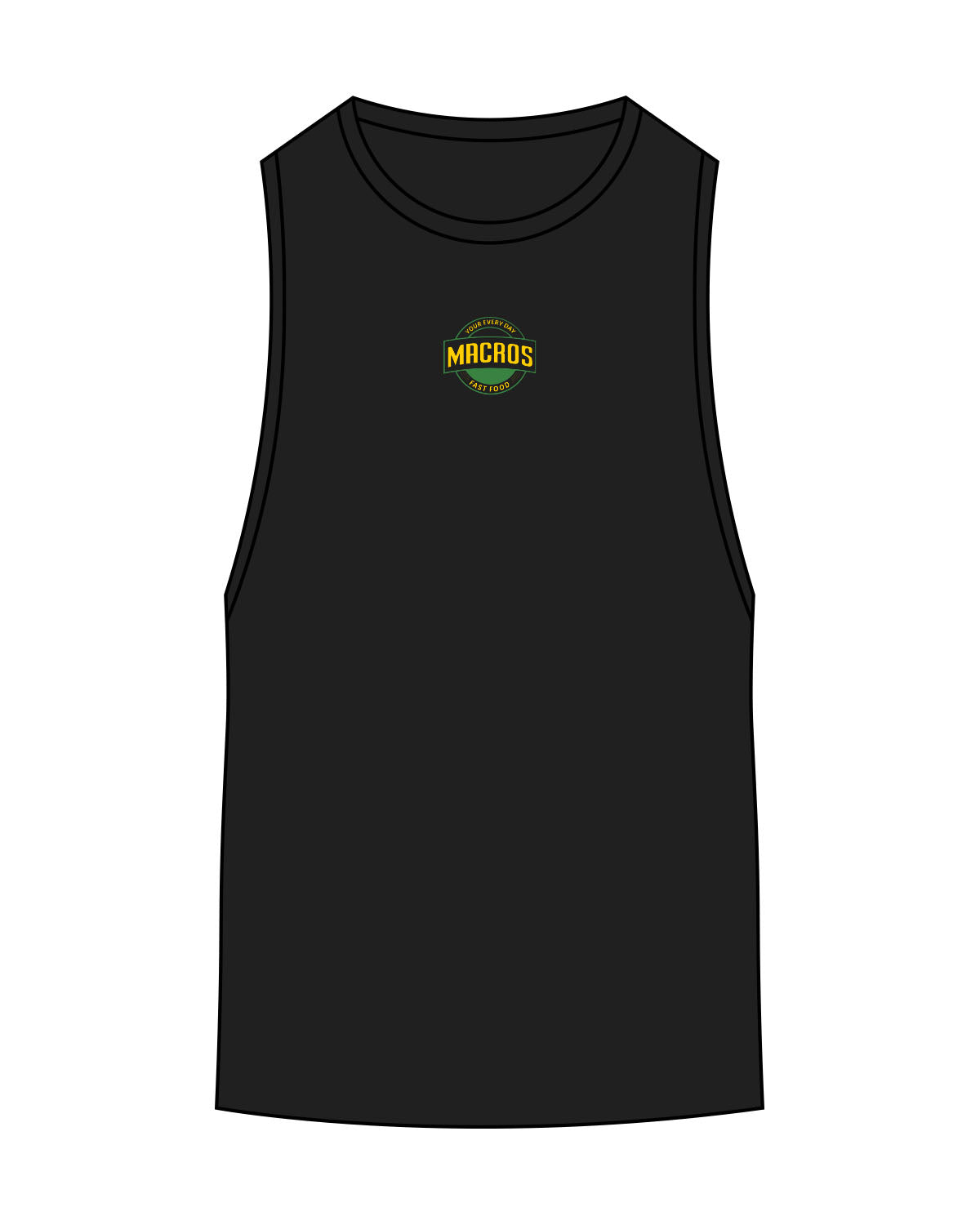 The Scoop Muscle Tank - Black - MBC LA COSTA - Center Chest & Back 4 Stacks - Printed - Full Color