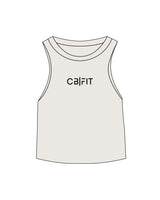 The Micro Rib Racer Crop - Natural - CB Fit - Chest - Printed - Black