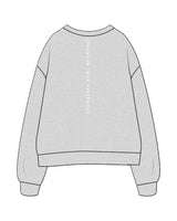 The Womens Crewneck - Heather - Platform - Left Chest & Back Center - White