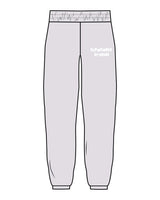 The Womens Sweatpants - Orchid - Flowcorps - Left Leg Pocket Stacked - Puff Print White
