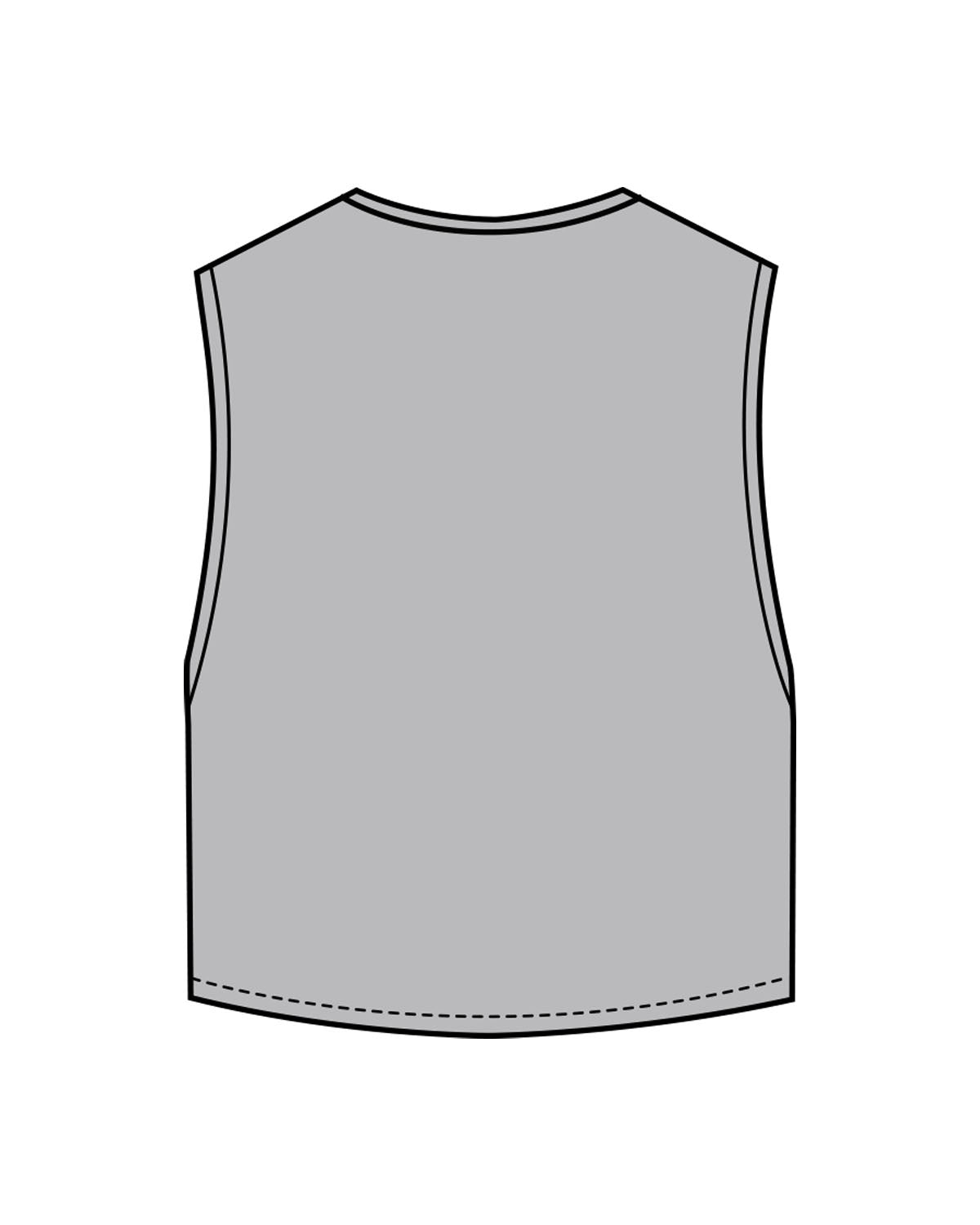 The Crop Muscle Tank - Storm - Bodicore - Center Chest - Printed - Black