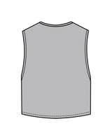 The Crop Muscle Tank - Storm - Bodicore - Center Chest - Printed - Black