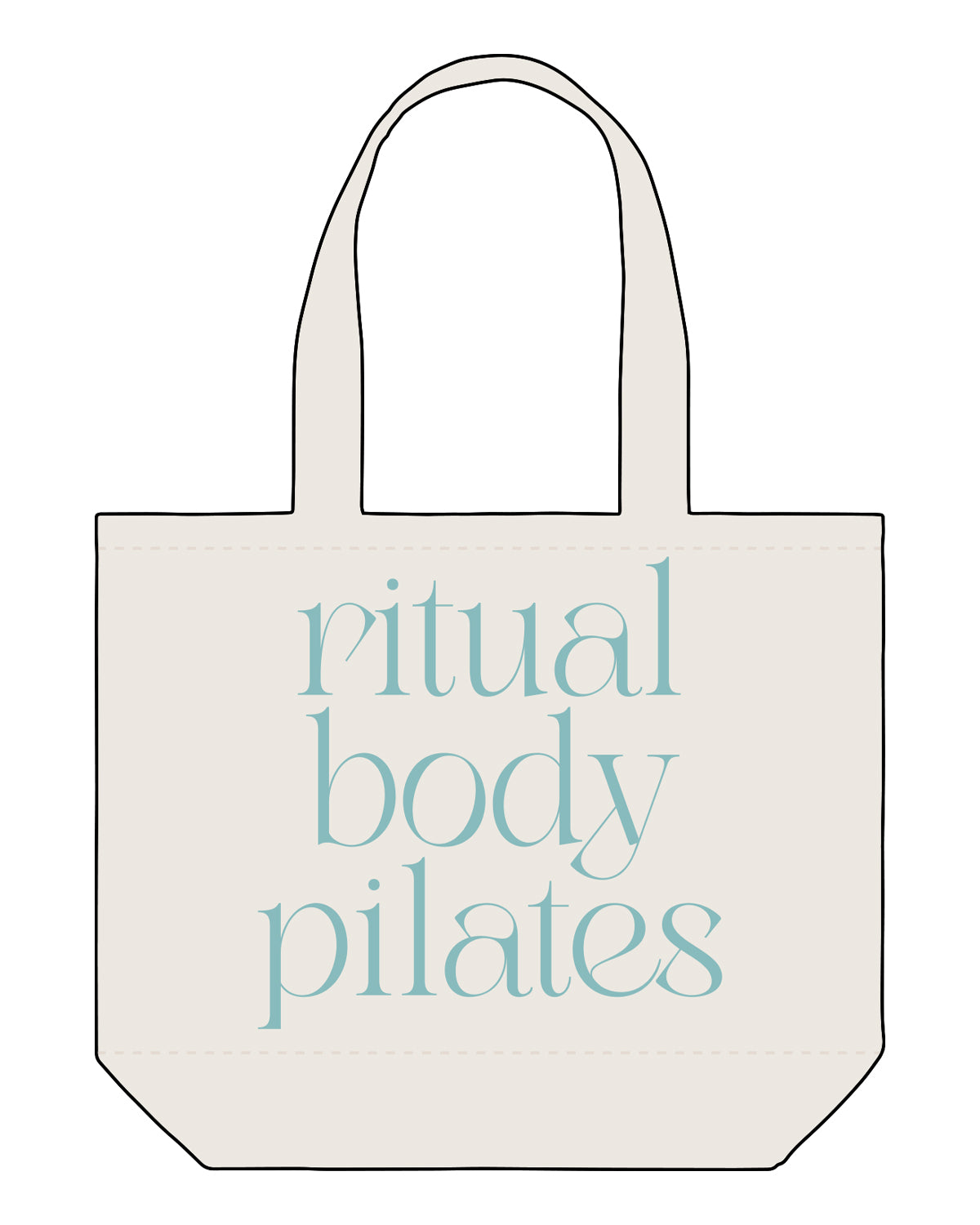 The Tote Bag - Natural - Ritual Body - Center Stacked - #89BCBE