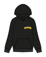 The Mens Hoodie - Black - Swamis Endless - Left Chest Stacked & Back "BEACH PLEASE" - Printed - Full Color
