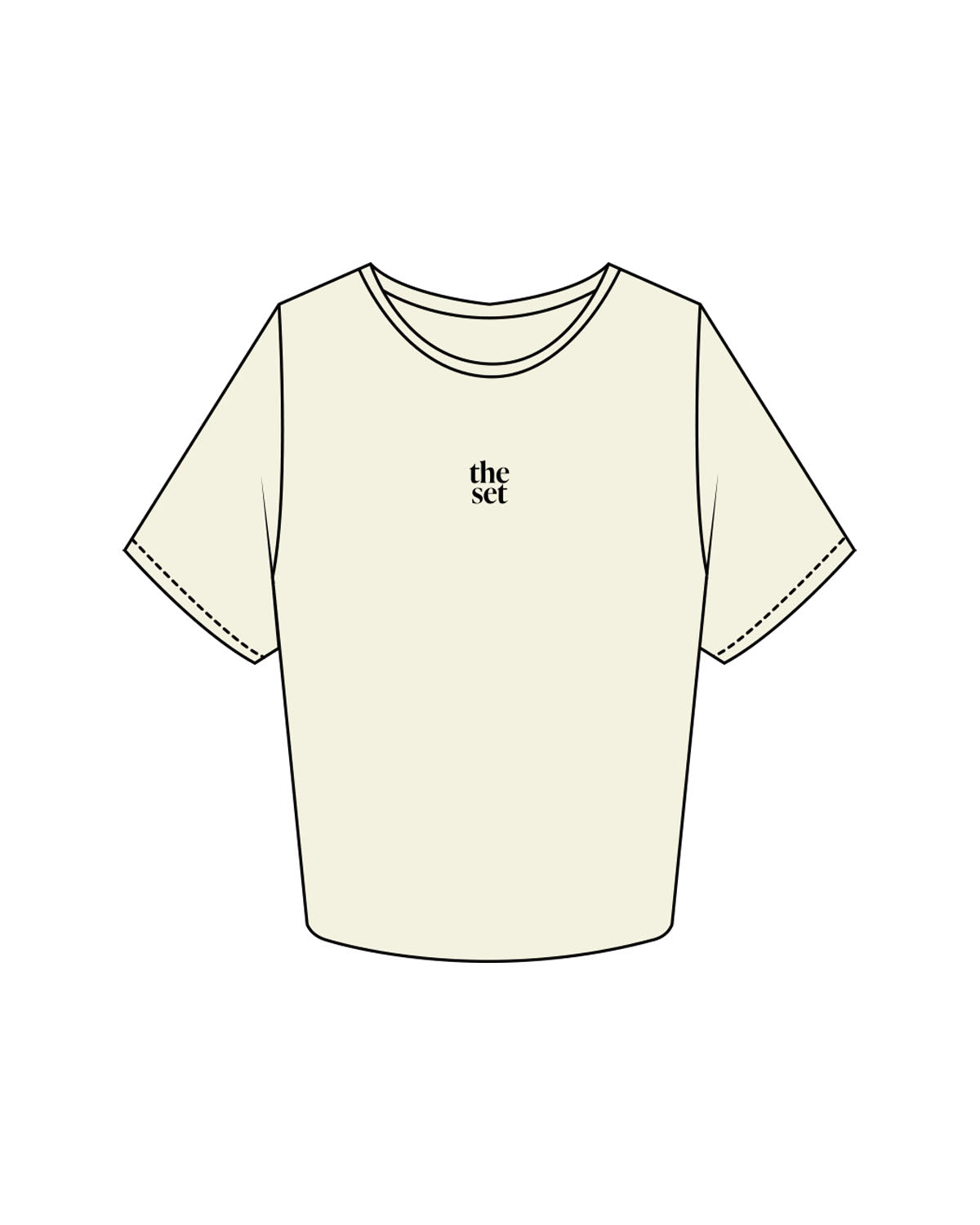 The Crop Tee - Butter - Set Studio - Center Chest & Center Back - Printed - Black